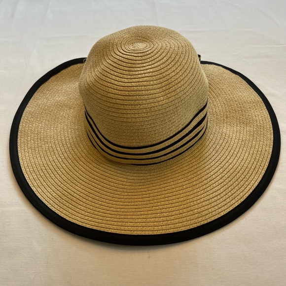 FILIPPO‎ CATARZI Made in Italy Wide Brim Decorative Bow Natural Straw Sun Hat - Picture 6 of 9
